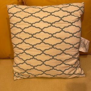 Pillow accent home decor Turquoise and white